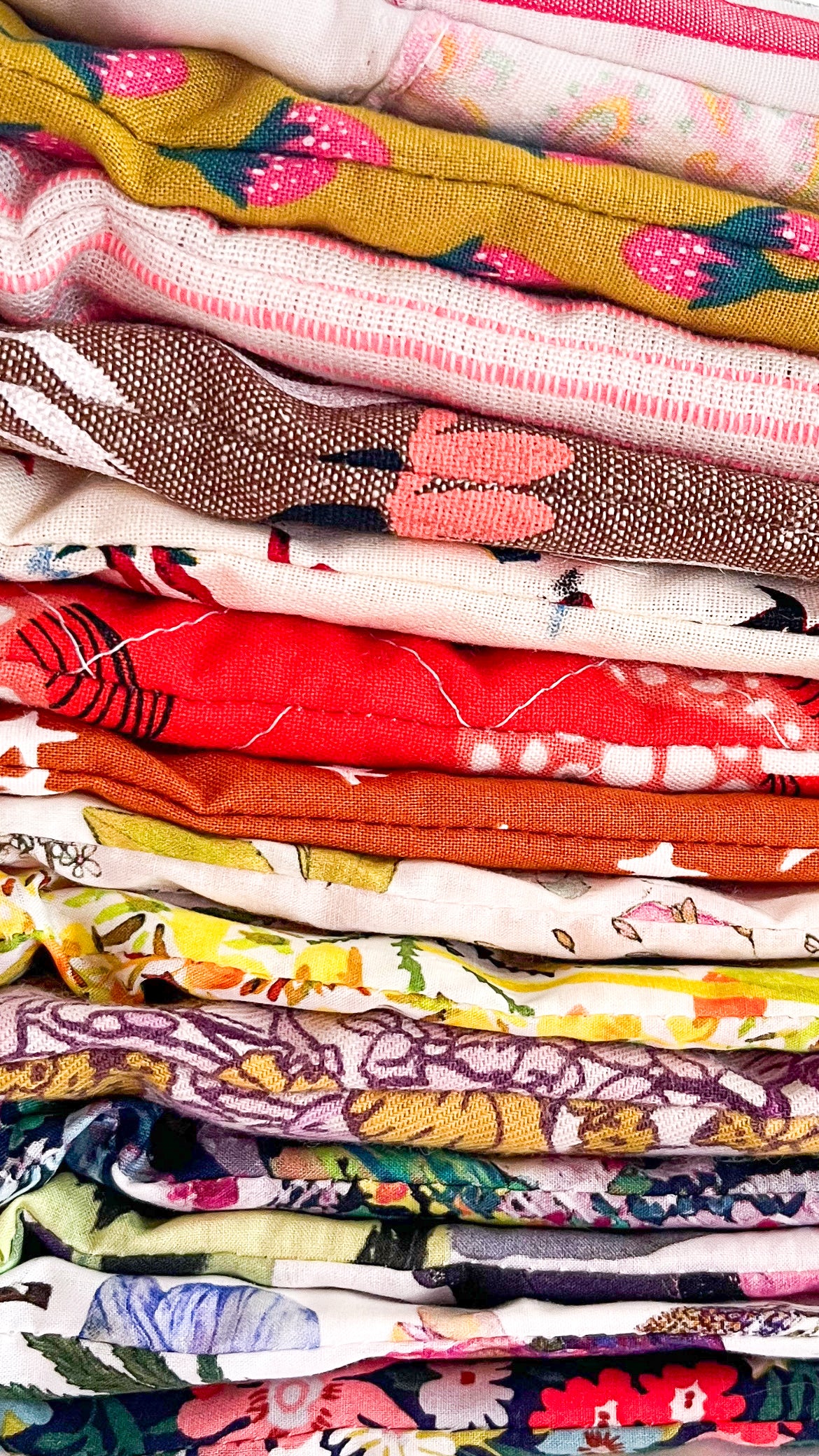 vintage quilt zippered pouch