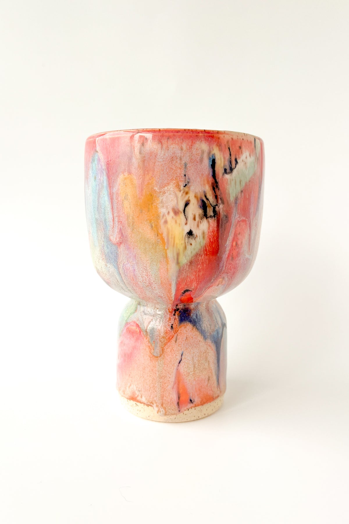 rainbow glaze goblet no.10