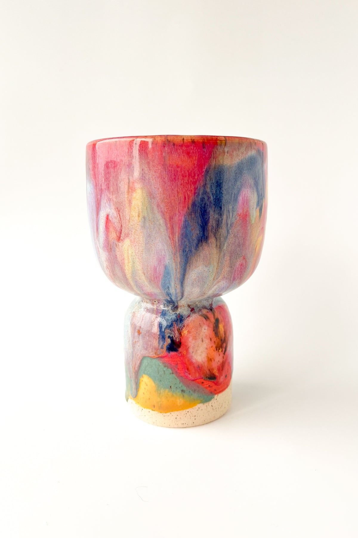 rainbow glaze goblet no.12