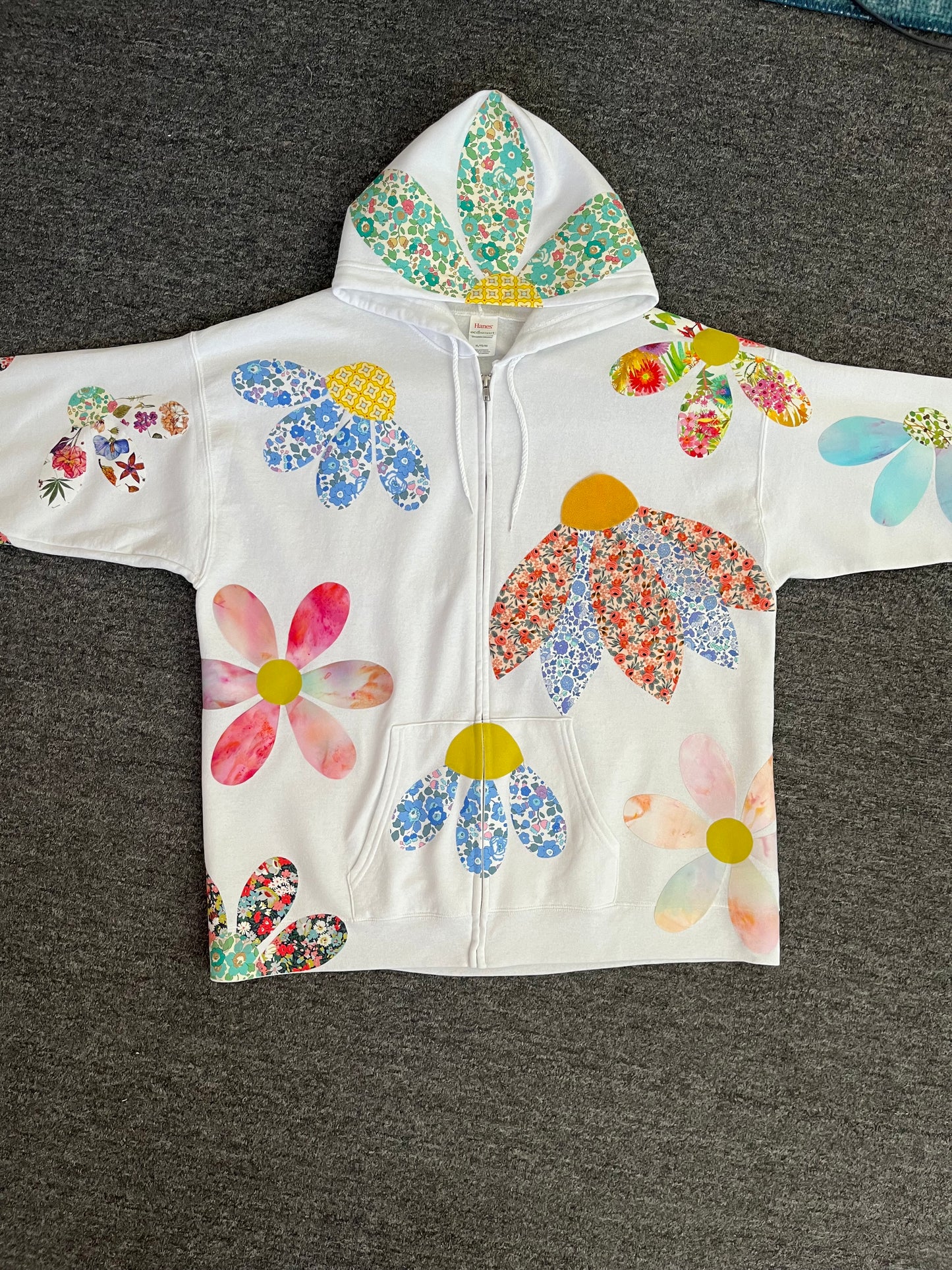 custom floral hoodie