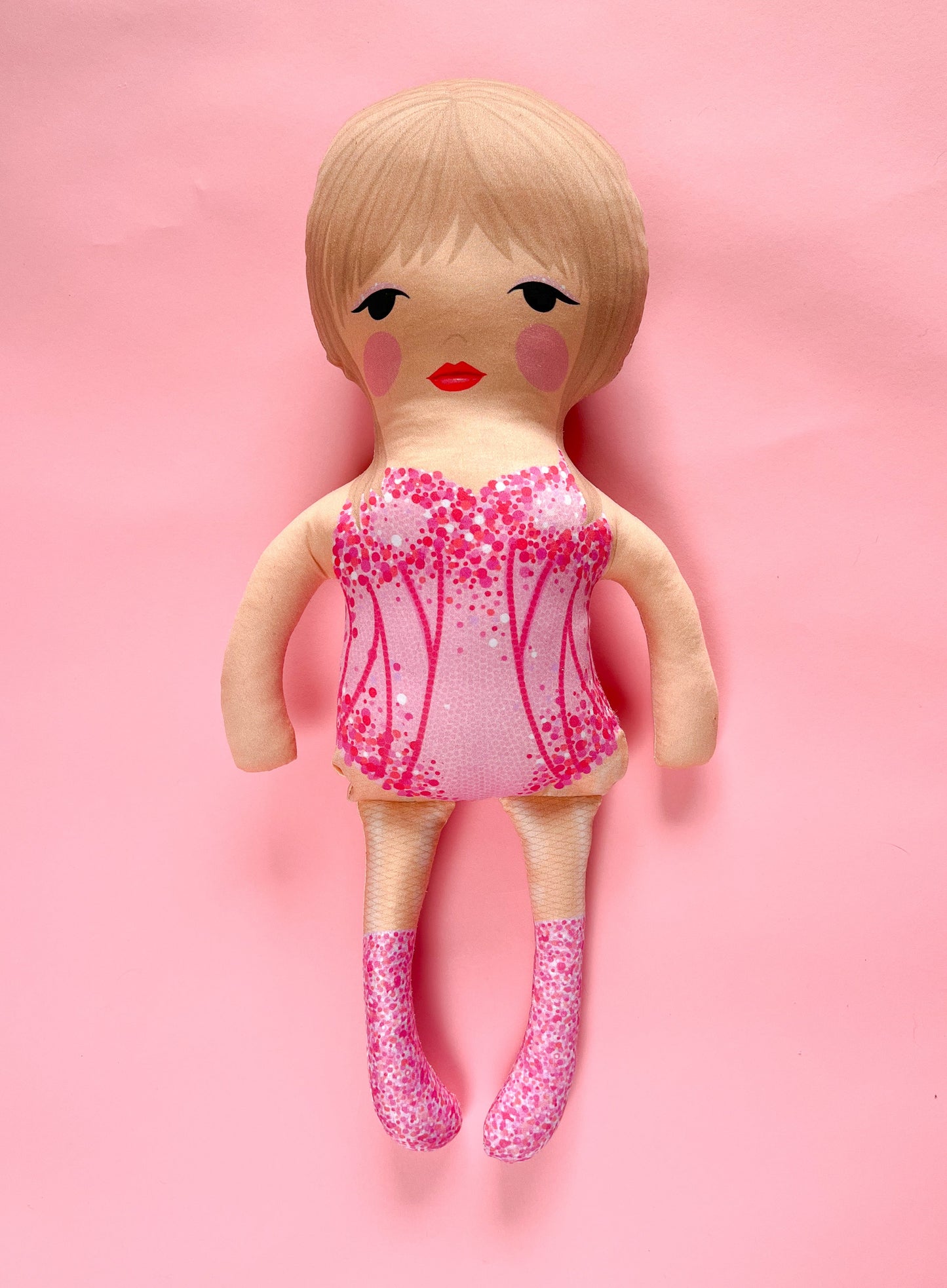 the unstuffed lover doll in hot pink