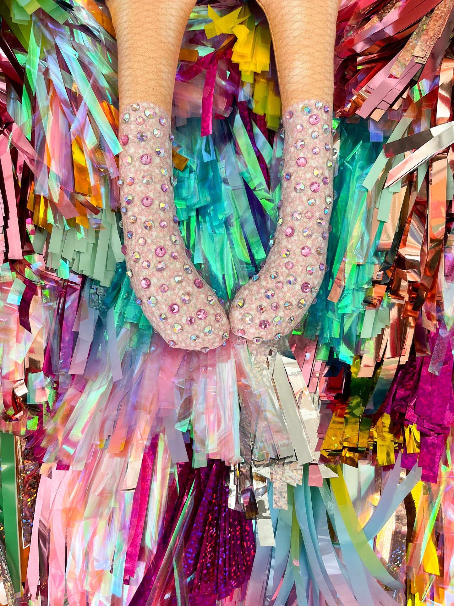 the unstuffed lover doll in pink and blue