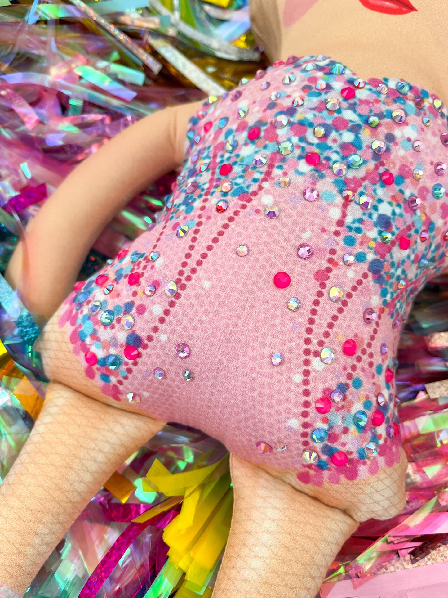 the unstuffed lover doll in pink and blue