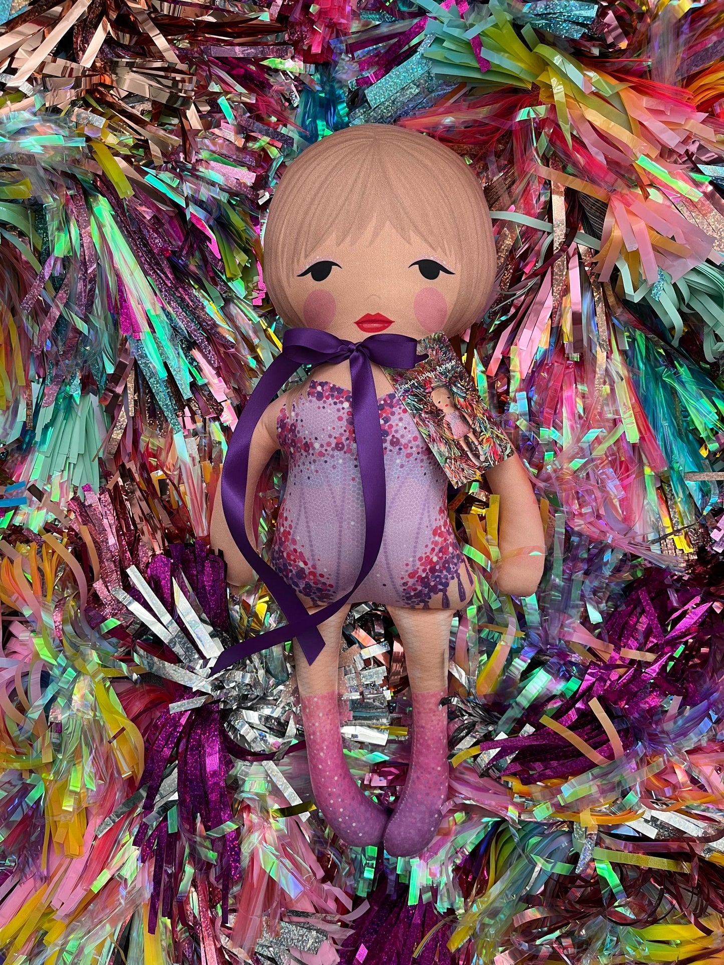 the unstuffed lover doll in purple