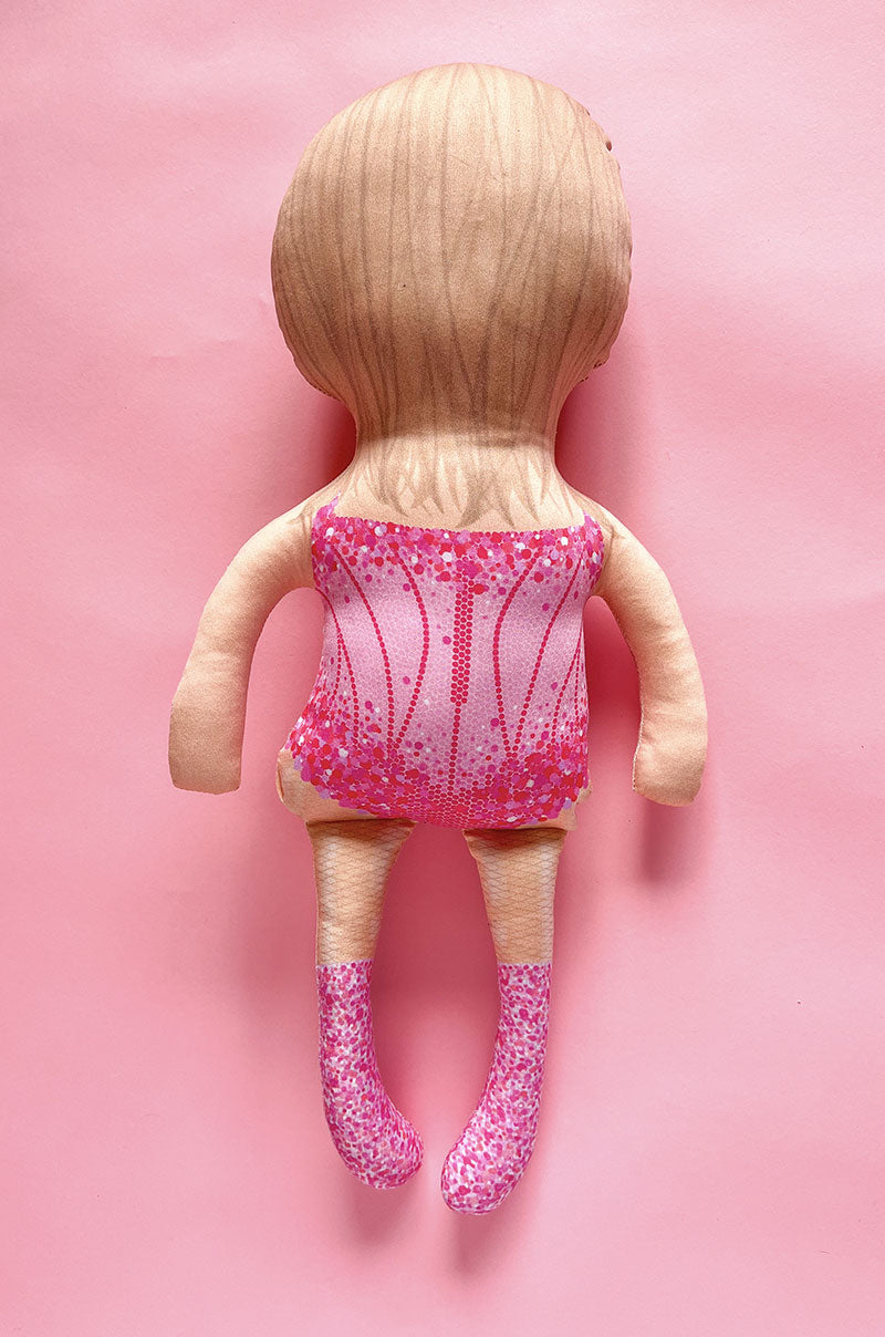 the unstuffed lover doll in hot pink