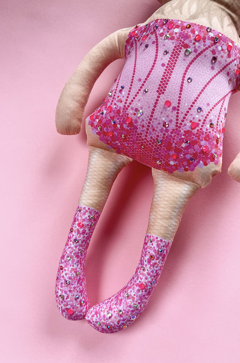 the unstuffed lover doll in hot pink