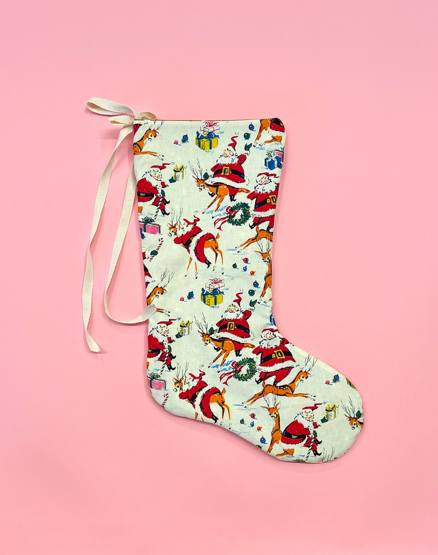 vintage quilt christmas stocking no.44