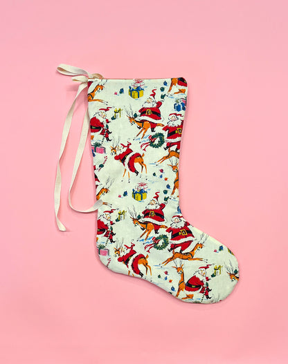 vintage quilt christmas stocking no.44