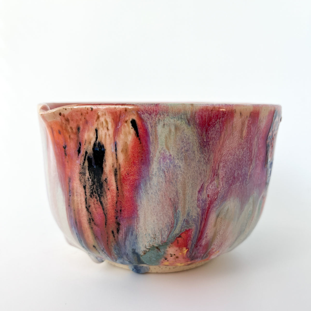 rainbow glaze matcha bowl no.8