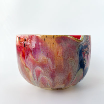 rainbow glaze matcha bowl no.2