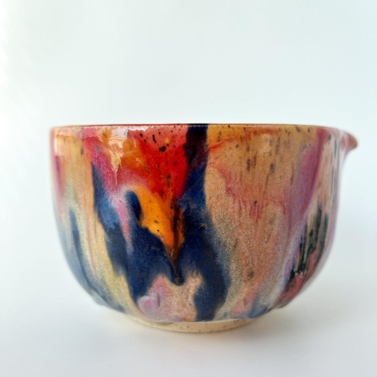rainbow glaze matcha bowl no.7