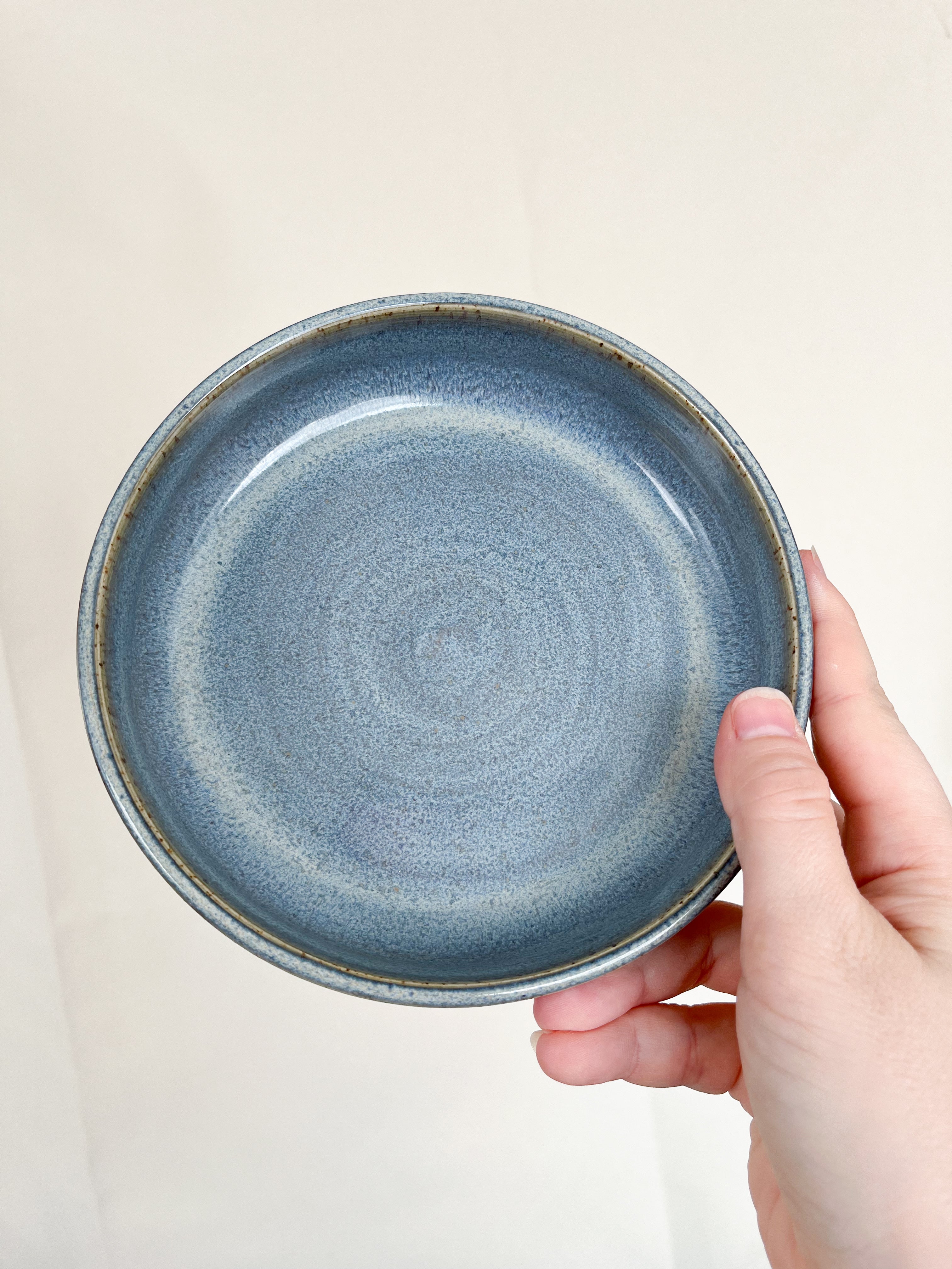 blate / low bowl in denim - 6”