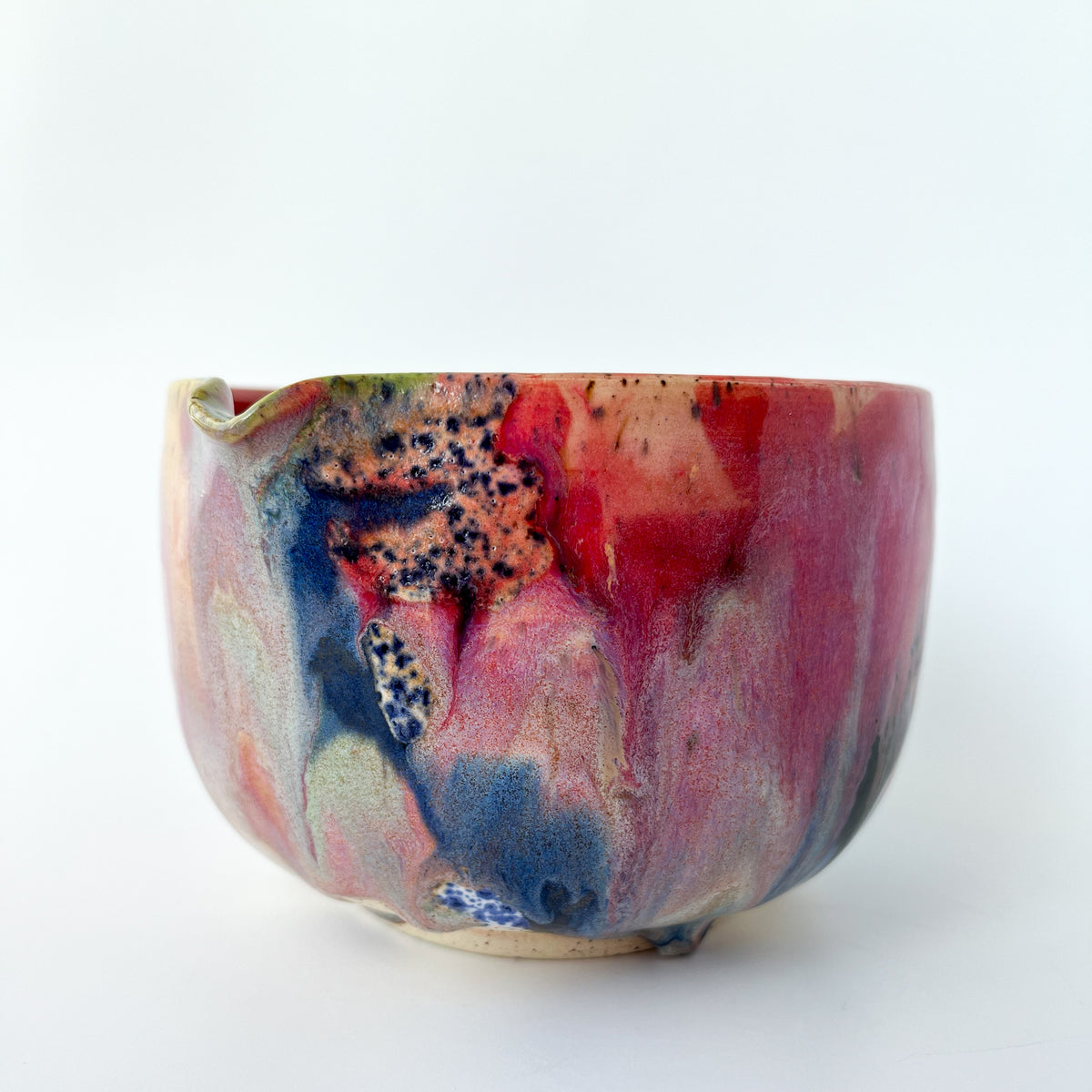 rainbow glaze matcha bowl no.2