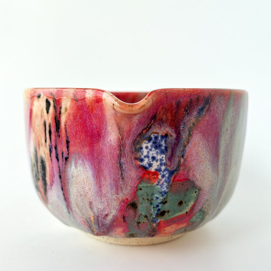 rainbow glaze matcha bowl no.7