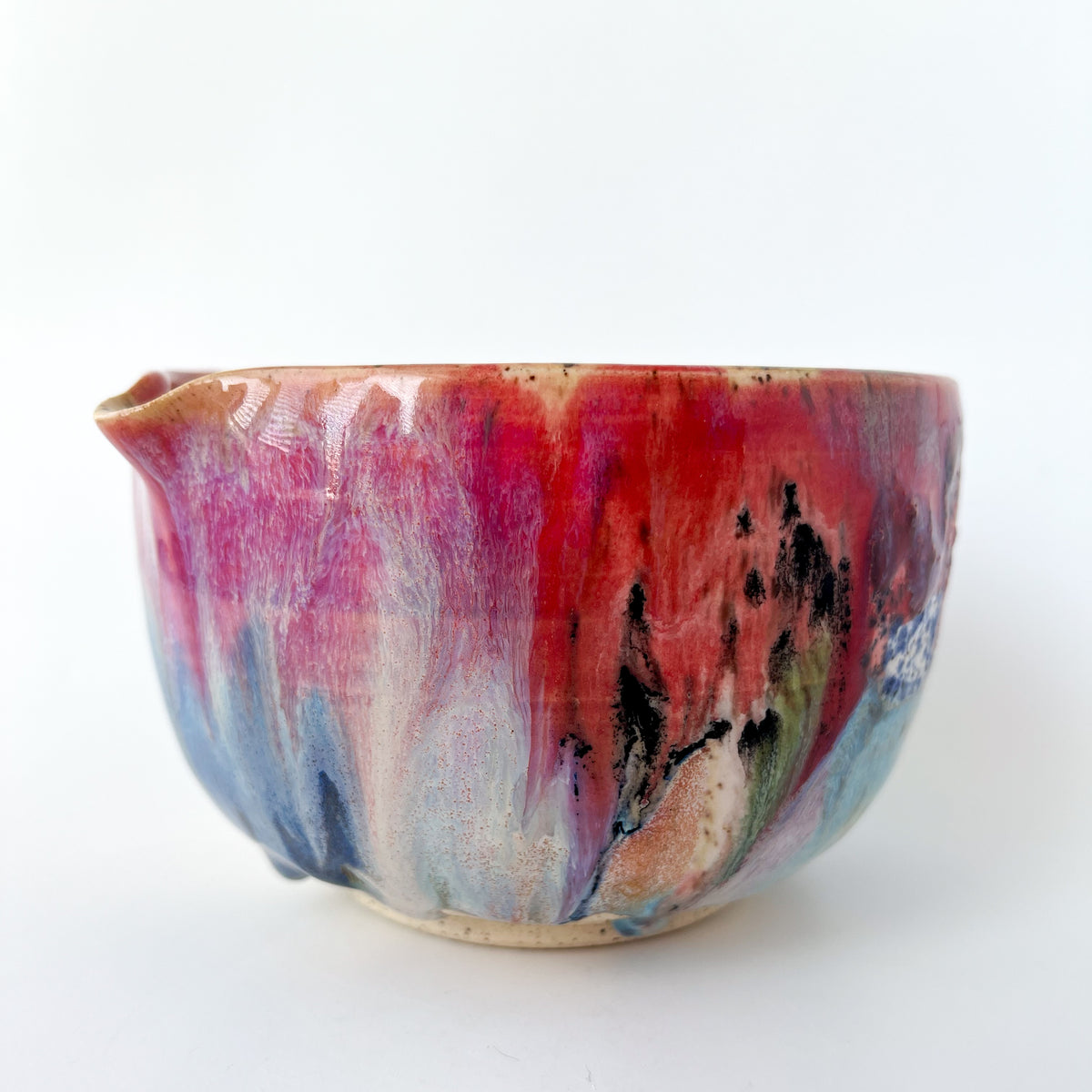 rainbow glaze matcha bowl no.3