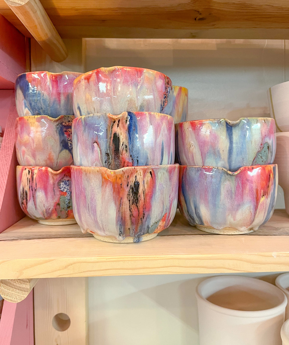 rainbow glaze matcha bowl no.1