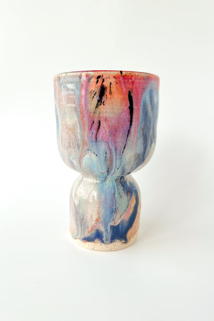 rainbow glaze goblet no.1