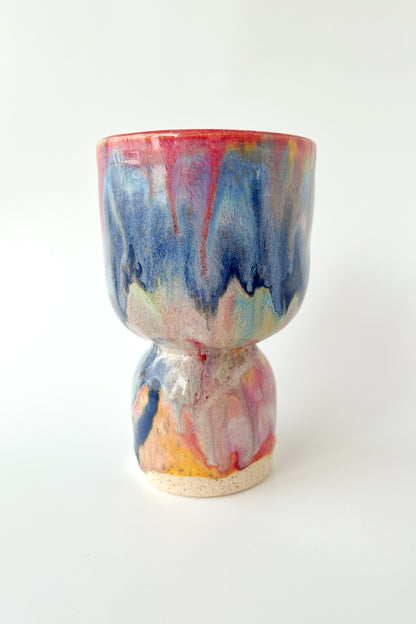 rainbow glaze goblet no.1