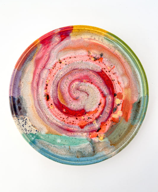 rainbow glazed plate no.1