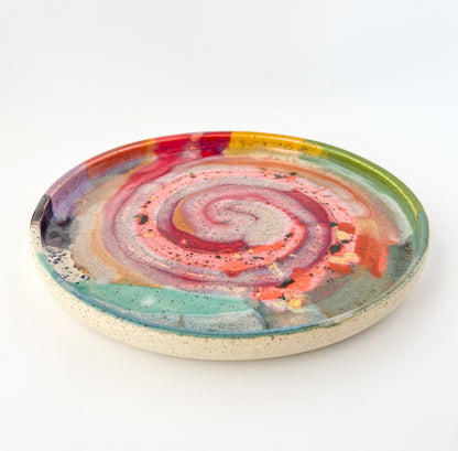 rainbow glazed plate no.1