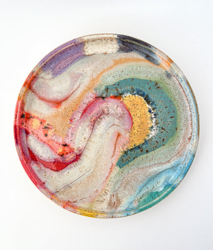 rainbow glazed plate no.4