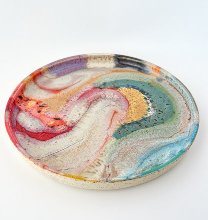 rainbow glazed plate no.4