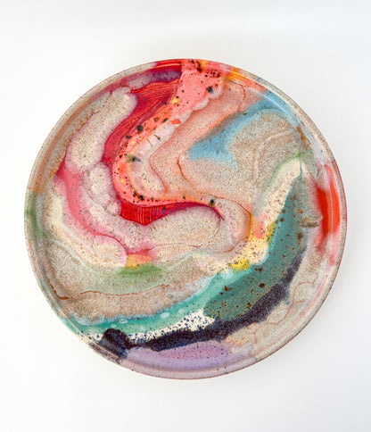 rainbow glazed plate no.5