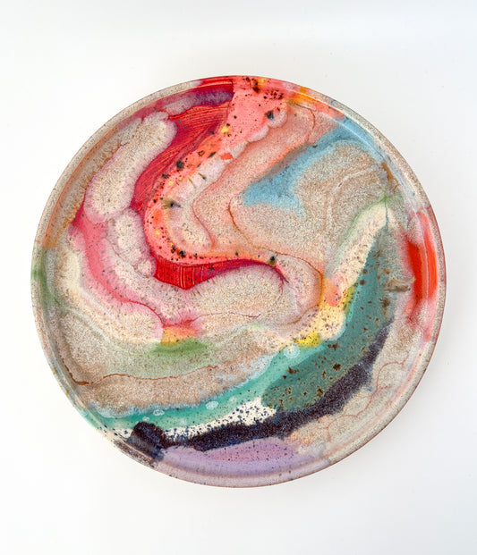 rainbow glazed plate no.5
