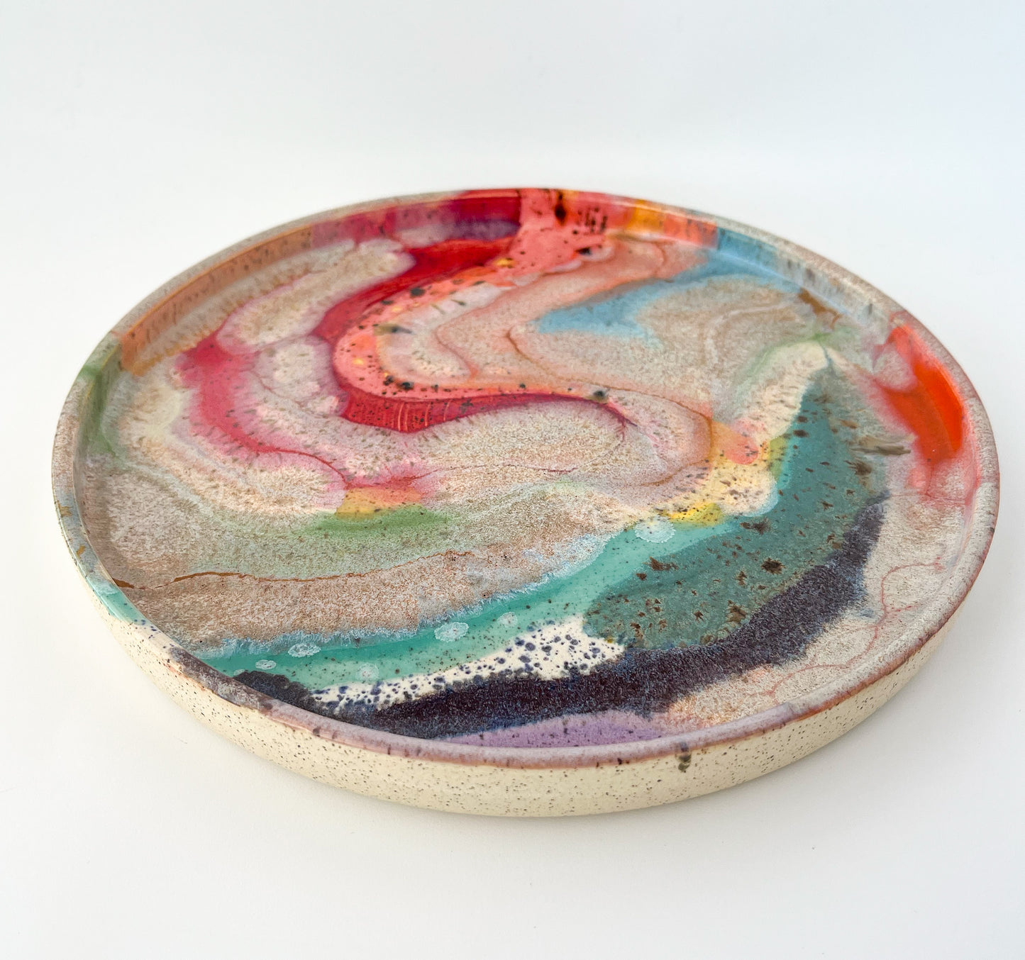 rainbow glazed plate no.5
