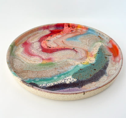 rainbow glazed plate no.5