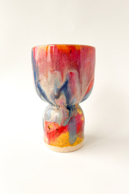 rainbow glaze goblet no.7