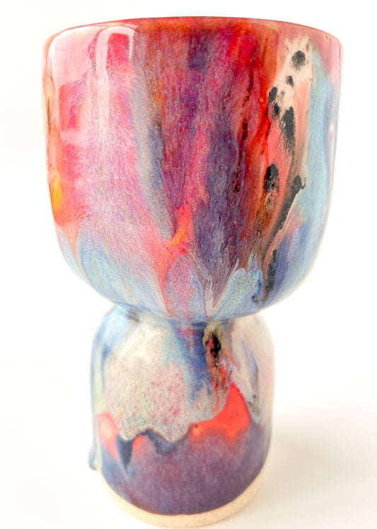 rainbow glaze goblet no.9