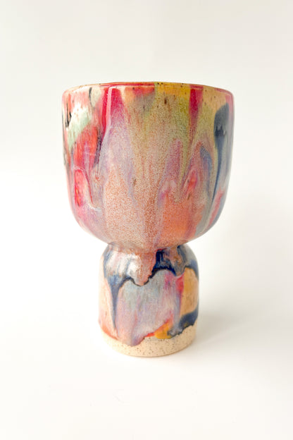 rainbow glaze goblet no.10