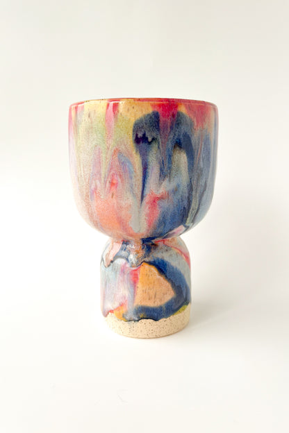 rainbow glaze goblet no.10