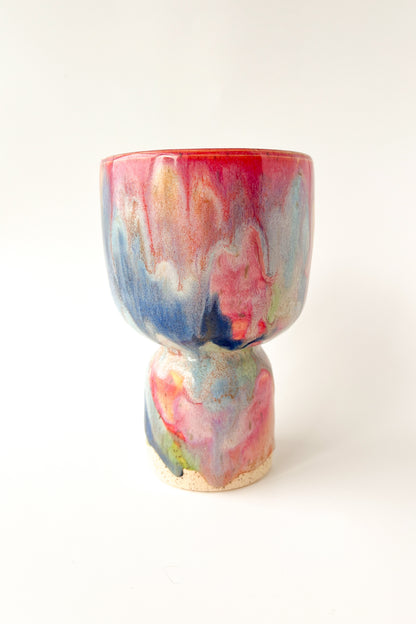 rainbow glaze goblet no.10
