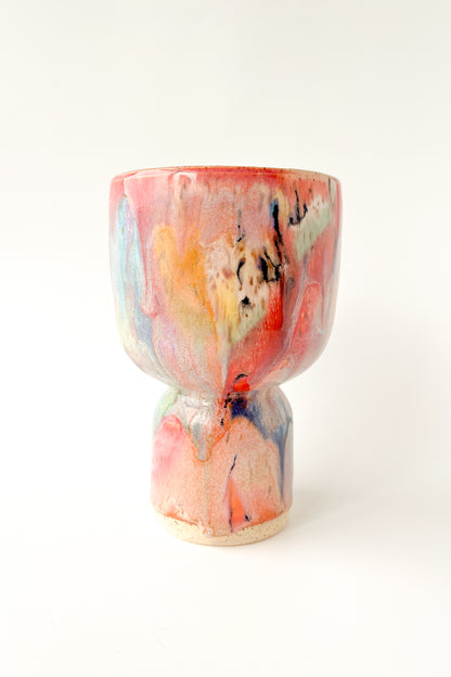 rainbow glaze goblet no.10
