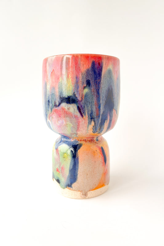 rainbow glaze goblet no.11