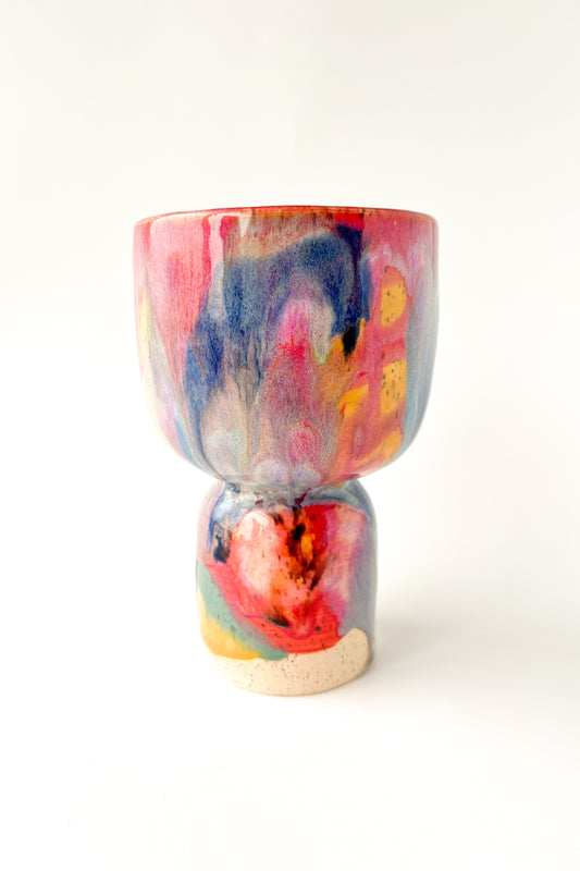 rainbow glaze goblet no.12