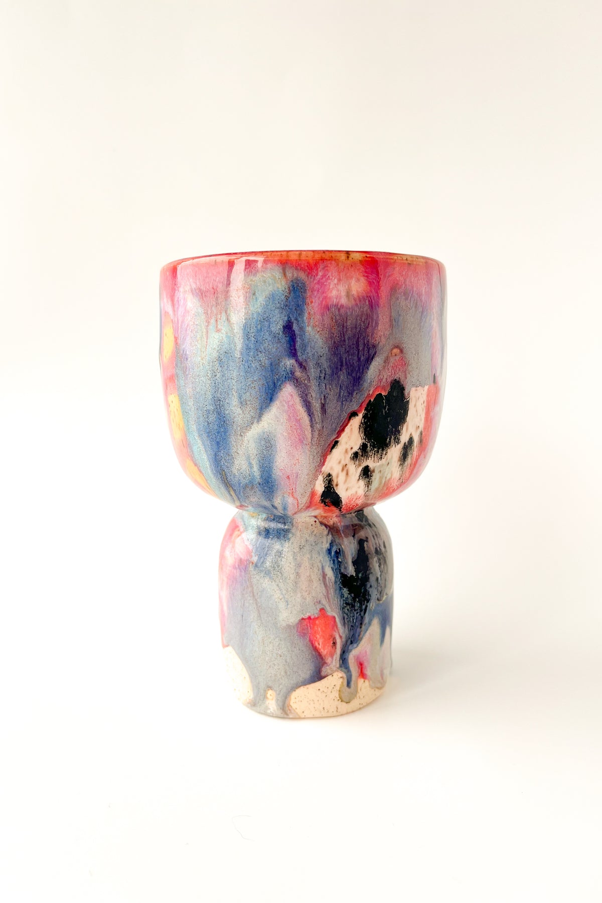 rainbow glaze goblet no.12