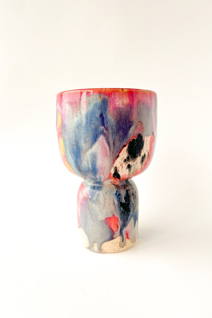 rainbow glaze goblet no.12