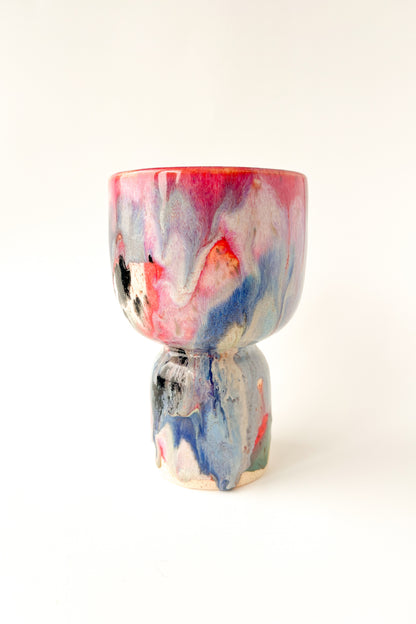 rainbow glaze goblet no.12