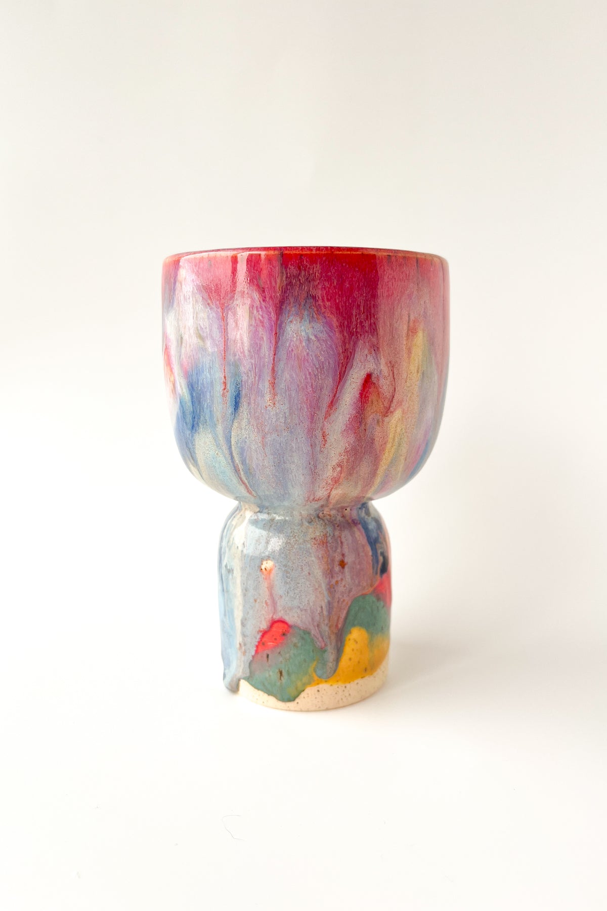 rainbow glaze goblet no.12