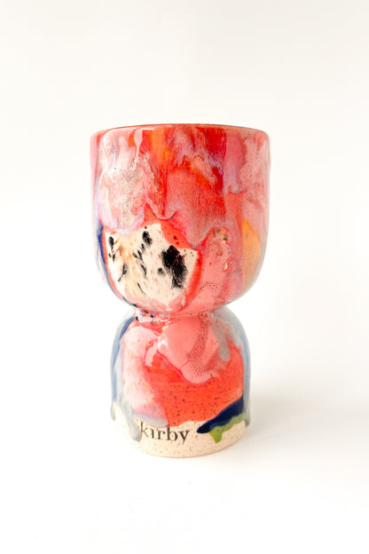 rainbow glaze goblet no.13