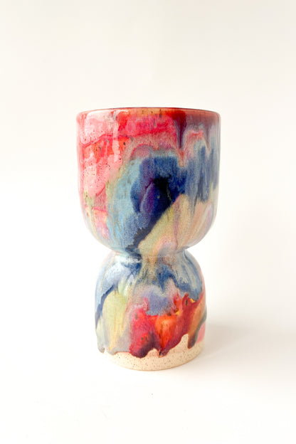 rainbow glaze goblet no.13