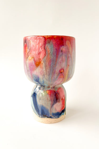 rainbow glaze goblet no.15
