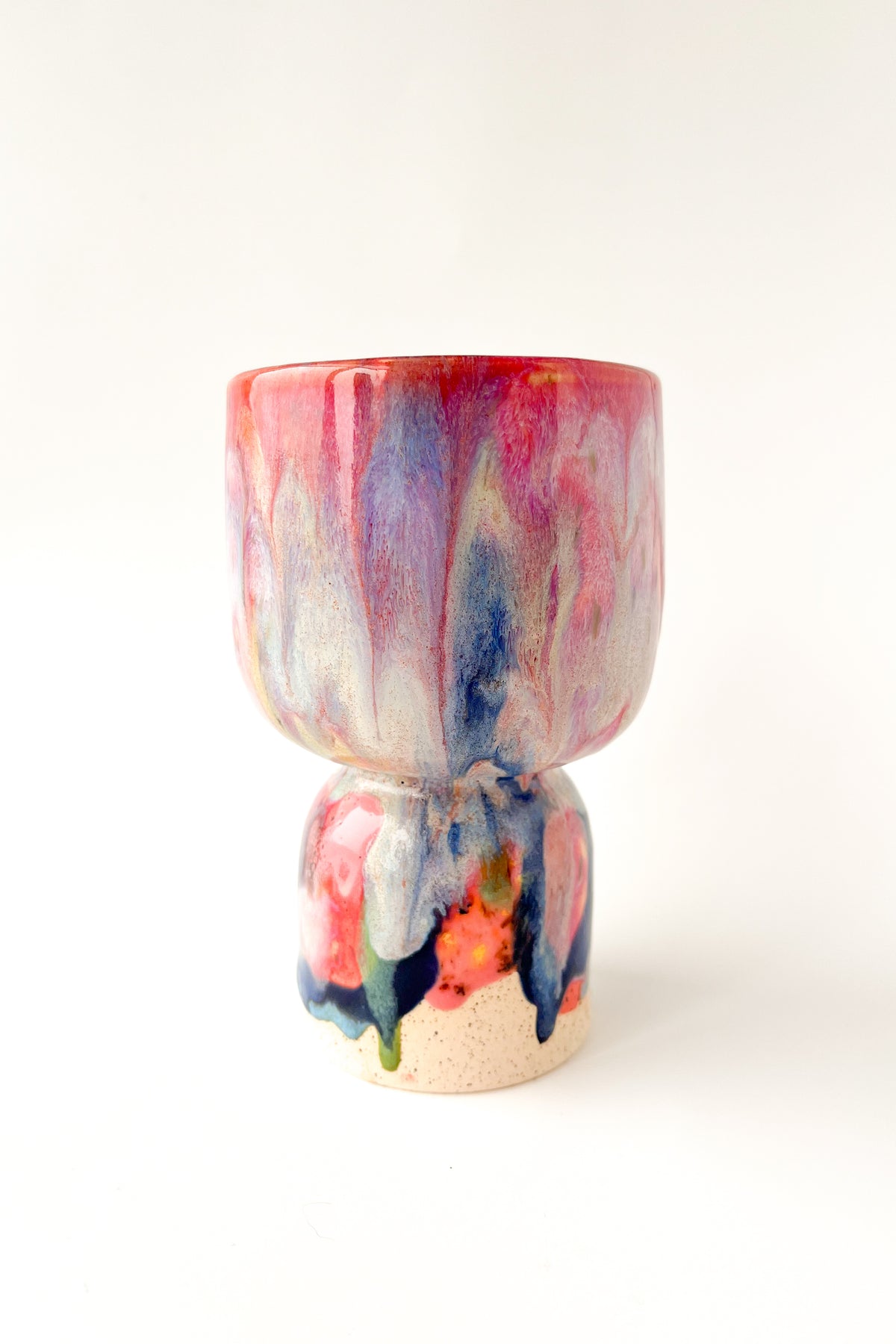 rainbow glaze goblet no.15