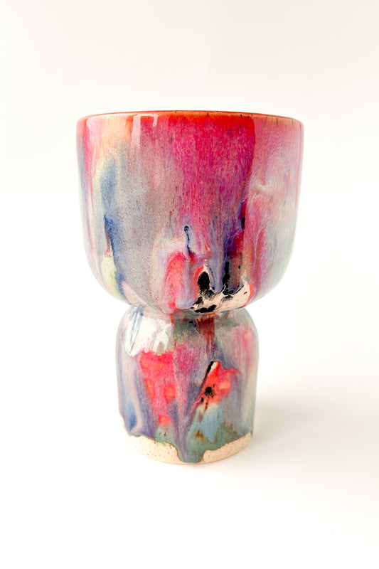 rainbow glaze goblet no.17
