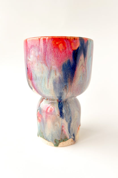 rainbow glaze goblet no.17