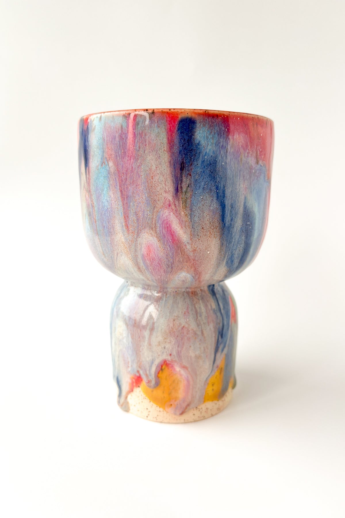 rainbow glaze goblet no.17