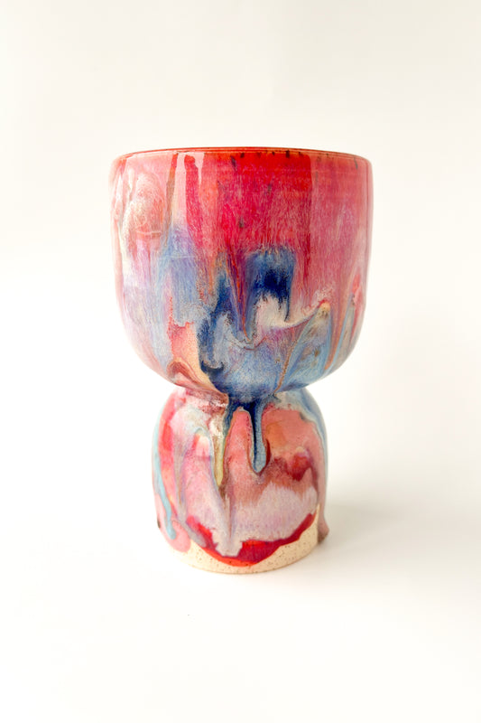 rainbow glaze goblet no.19